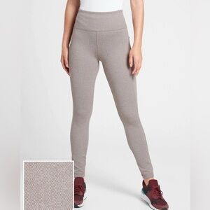 Athleta Delancey Herringbone Tight Tan Pants leggings medium